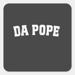 Sticker Carré Pape Léon XIV Église chrétienne Da Pape Da