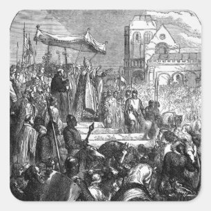 Sticker Carré Pape Urban II prêchant la première croisade