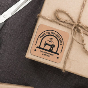 Sticker Carré Papier d'embarcation de couture personnalisée