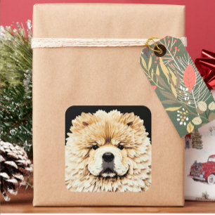 Sticker Carré PAPIER MIRAGE Crème Chow