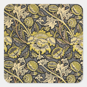 Sticker Carré Papier peint Floral Arts Crafts de William Morris 