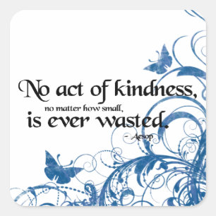 Sticker Carré papillon de gentillesse tourbillon