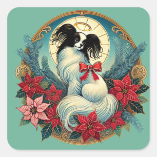 Sticker Carré Papillon de Noël