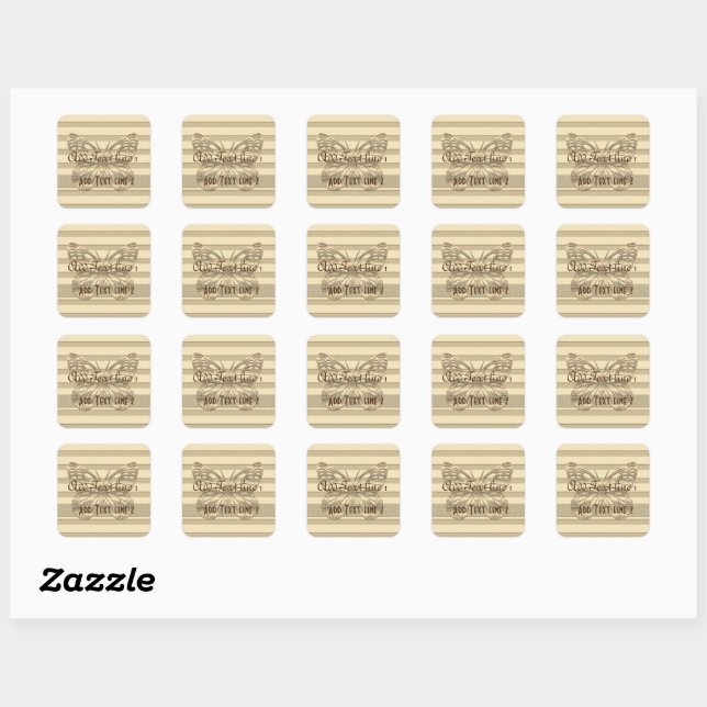 Sticker Carré Papillon mou (Feuille)