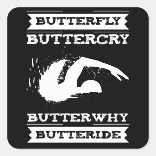 Sticker Carré Papillon papillon Buttercry pourquoi - Conception