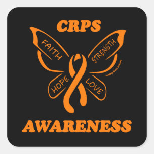 Sticker Carré Papillon/Sensibilisation...CRPS