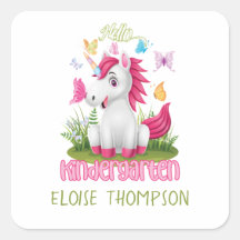 Papillon Unicorn jardin d'enfants Retour à l'école