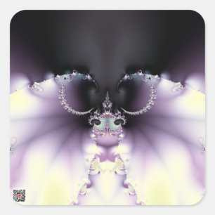 Sticker Carré Papillon Violet