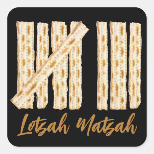 Sticker Carré Pâque Lotzah Matzah 8 Jours