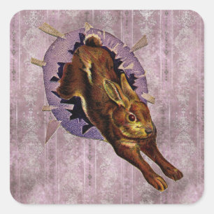 Sticker Carré Pâques vintage