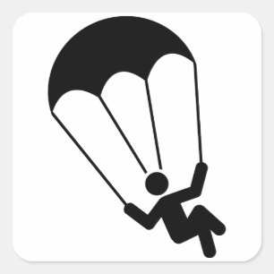 Sticker Carré Parachuting