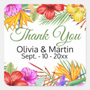 Sticker Carré Paradise du Jardin tropical