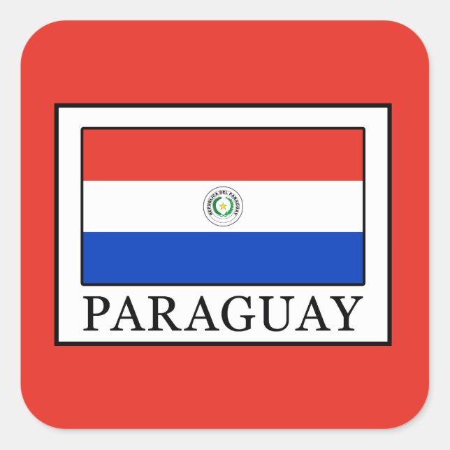 Sticker Carré Paraguay (Devant)