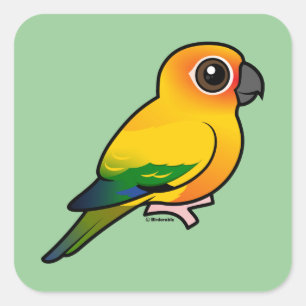 Sticker Carré Parakeet solaire Birdorable