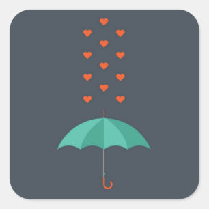 Sticker Carré Parapluie