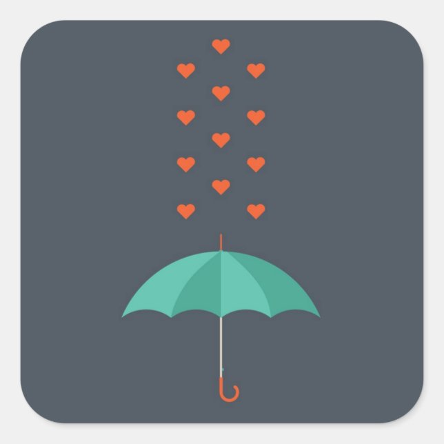 Sticker Carré Parapluie (Devant)