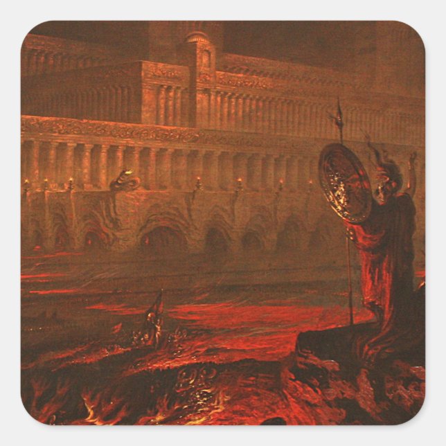 Sticker Carré Parau na te Varua ino (words of the Devil), 1892 (Devant)