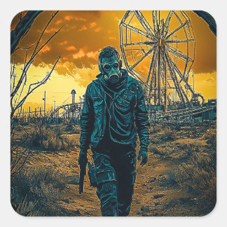 Sticker Carré Parc d'attractions