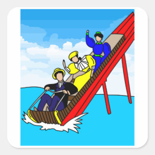 Sticker Carré Parc d'attractions Parc d'attractions