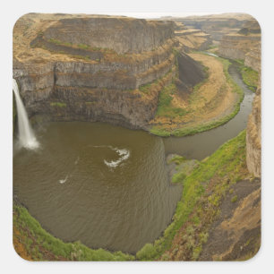 Sticker Carré Parc d'État de Palouse Falls haut de 60 mètres à