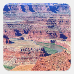 Sticker Carré Parc d'état des chevaux morts Moab Utah