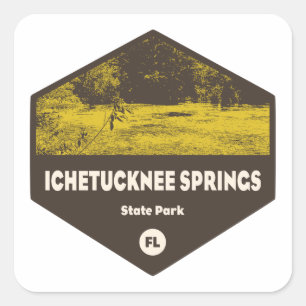 Sticker Carré Parc d'état d'Ichetucknee Springs Floride