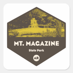 Sticker Carré Parc d'état du Mont Magazine Arkansas