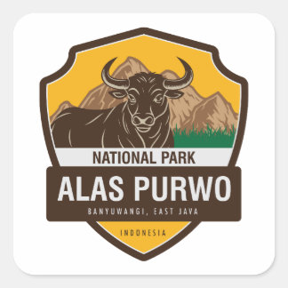 Sticker Carré Parc national Alas Purwo Indonésie