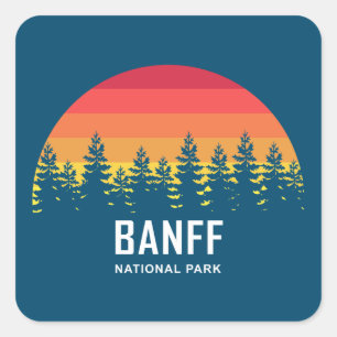 Sticker Carré Parc national Banff