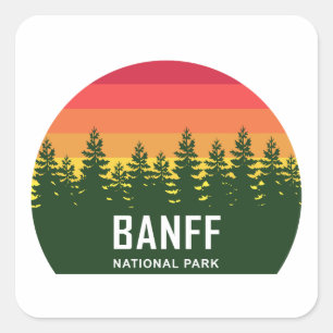 Sticker Carré Parc national Banff