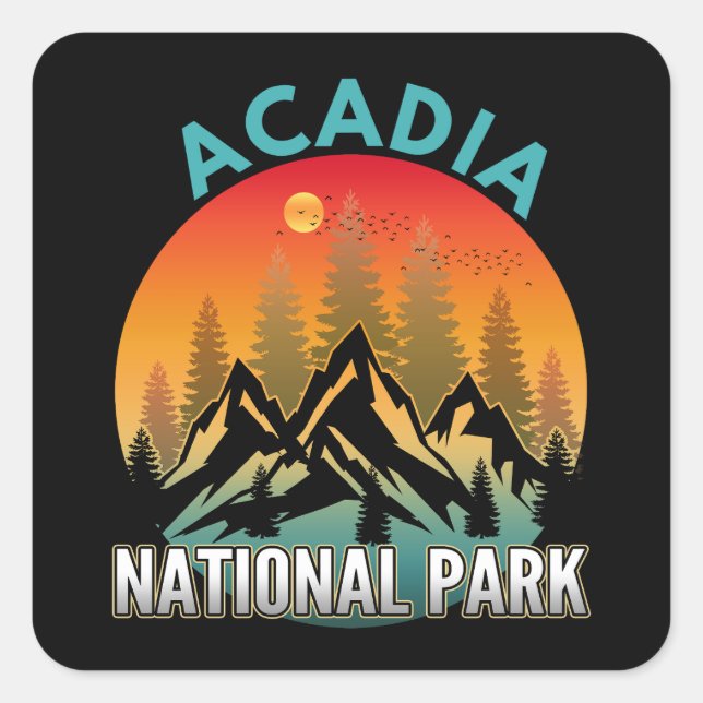 Sticker Carré Parc national d'Acadia  (Devant)