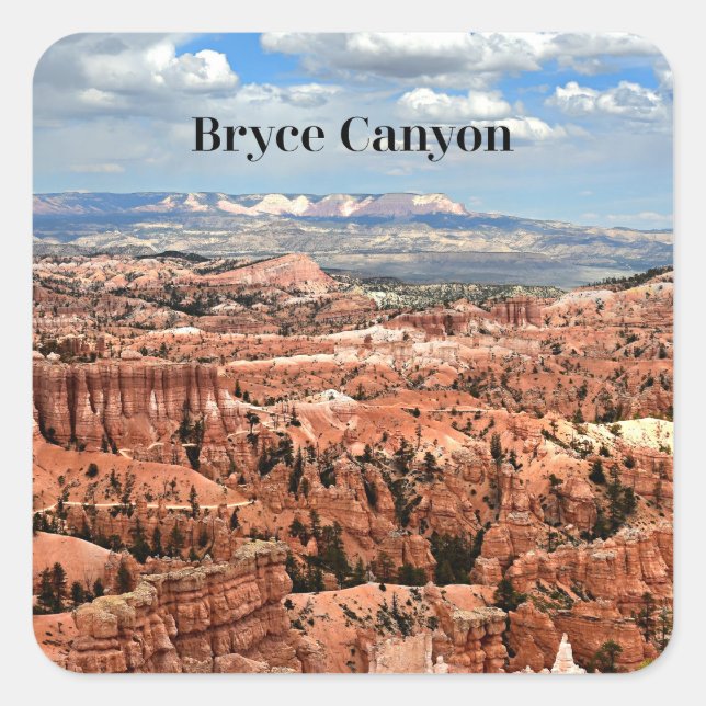 Sticker Carré Parc national de Bryce Canyon, Utah (Devant)