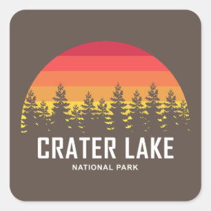 Sticker Carré Parc national de Crater Lake