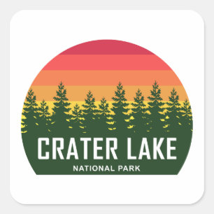Sticker Carré Parc national de Crater Lake