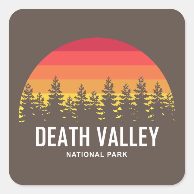 Sticker Carré Parc national de Death Valley (Devant)