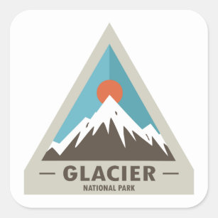 Sticker Carré Parc national de glacier