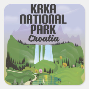 Sticker Carré Parc national de Krka Croatie