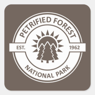 Sticker Carré Parc national de la Forêt pétrifiée Sun Trees