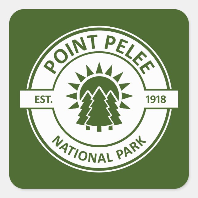Sticker Carré Parc national de la Pointe-Pelée Sun Tree (Devant)