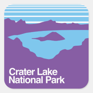 Sticker Carré Parc national de lac crater