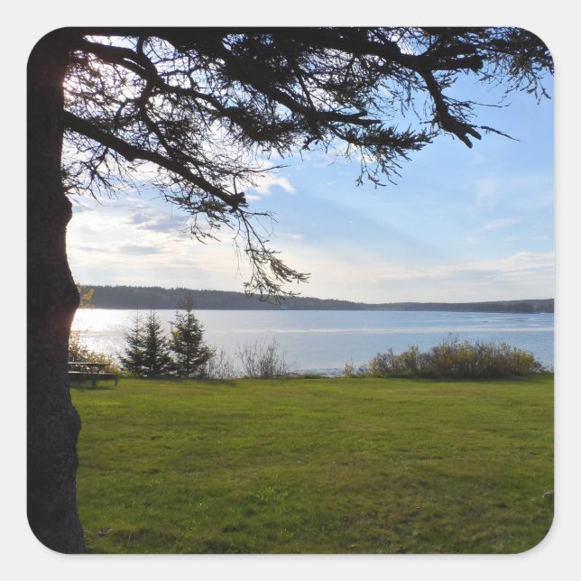 Sticker Carré Parc national de l'Acadie, Maine (Devant)