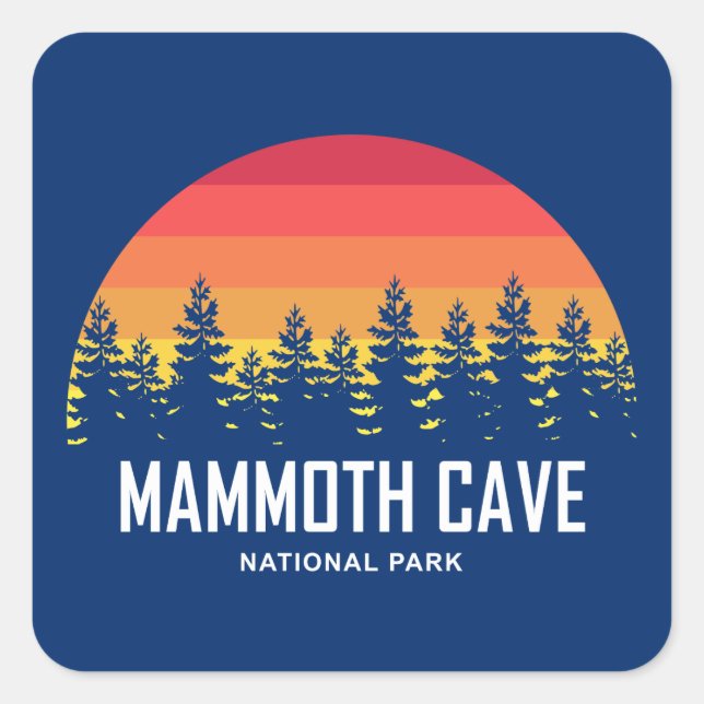 Sticker Carré Parc national de Mammoth Cave (Devant)