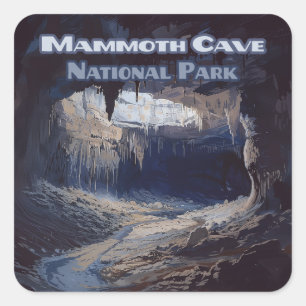 Sticker Carré Parc national de Mammoth Cave Kentucky