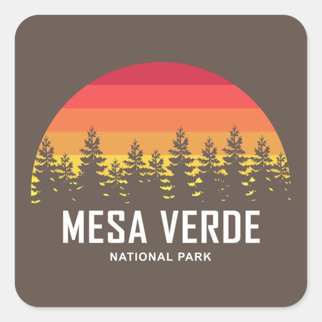 Sticker Carré Parc national de Mesa Verde (Devant)
