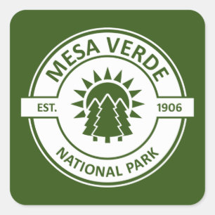 Sticker Carré Parc national de Mesa Verde Sun Trees