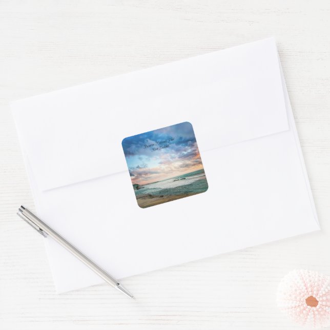 Sticker Carré Parc national de Paparoa, Nouvelle-Zélande, (Enveloppe)