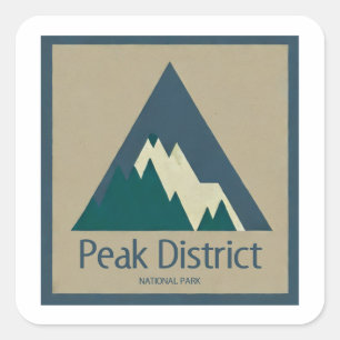 Sticker Carré Parc national de Peak District Rustique