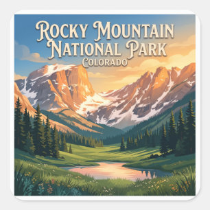 Sticker Carré Parc national de Rocky Mountain Colorado
