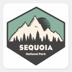 Sticker Carré Parc national de Sequoia