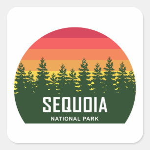 Sticker Carré Parc national de Sequoia